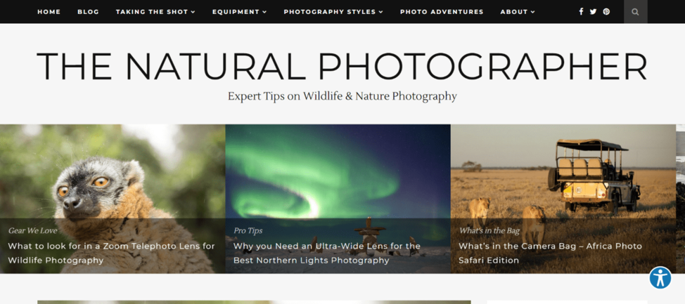 Photography blog ideas: The Natural Photographer Expert Tips